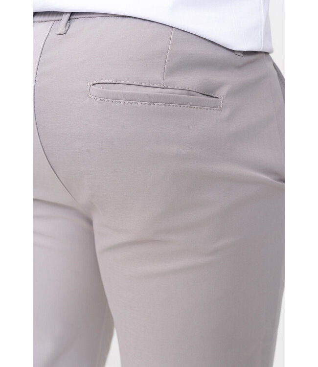 Lichtgrijze Slim Fit Pantalon met Steekzakken