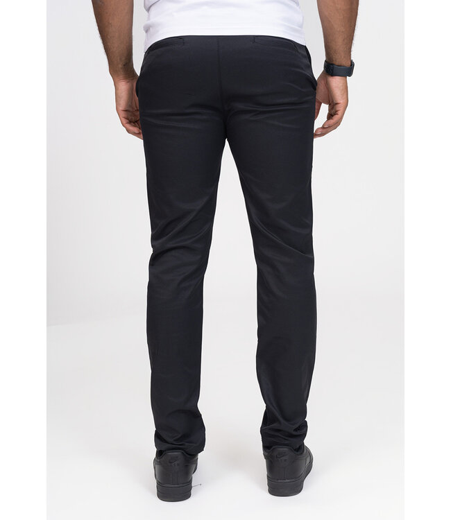 Zwarte Slim Fit Pantalon met Steekzakken