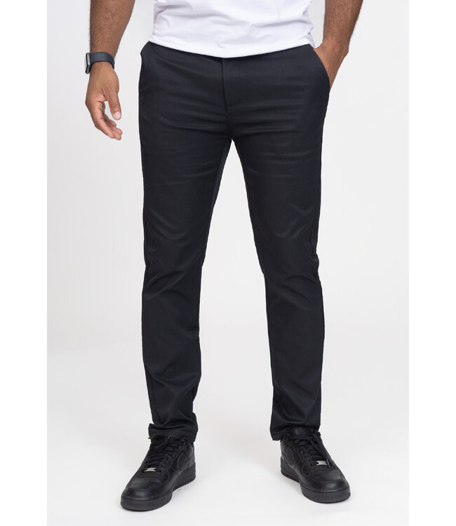 Zwarte Slim Fit Pantalon met Steekzakken