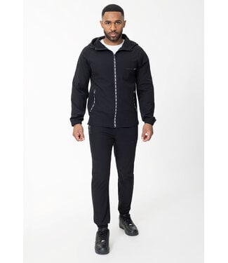 Zwarte Two Piece Set met Capuchon Jacket