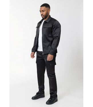 Zwarte Two Piece Set met Cargo Broek