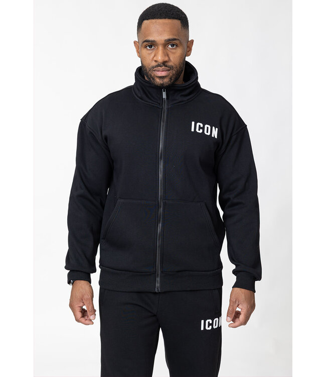 Zwarte Two Piece Jogging Set met Rechte Jogger