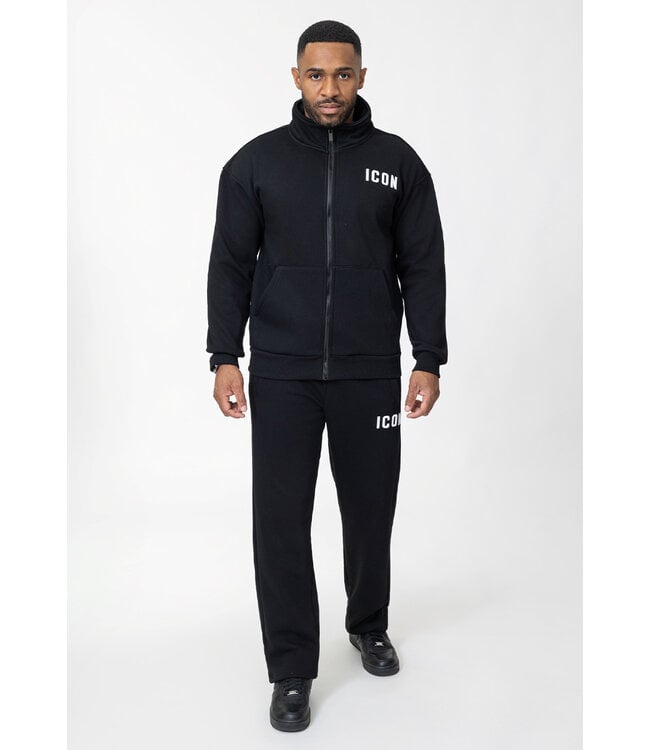 Zwarte Two Piece Jogging Set met Rechte Jogger