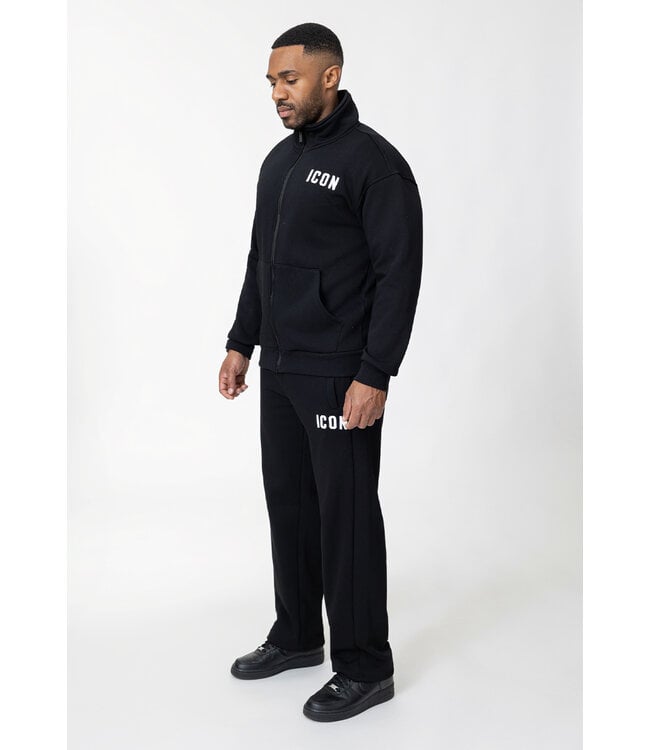 Zwarte Two Piece Jogging Set met Rechte Jogger