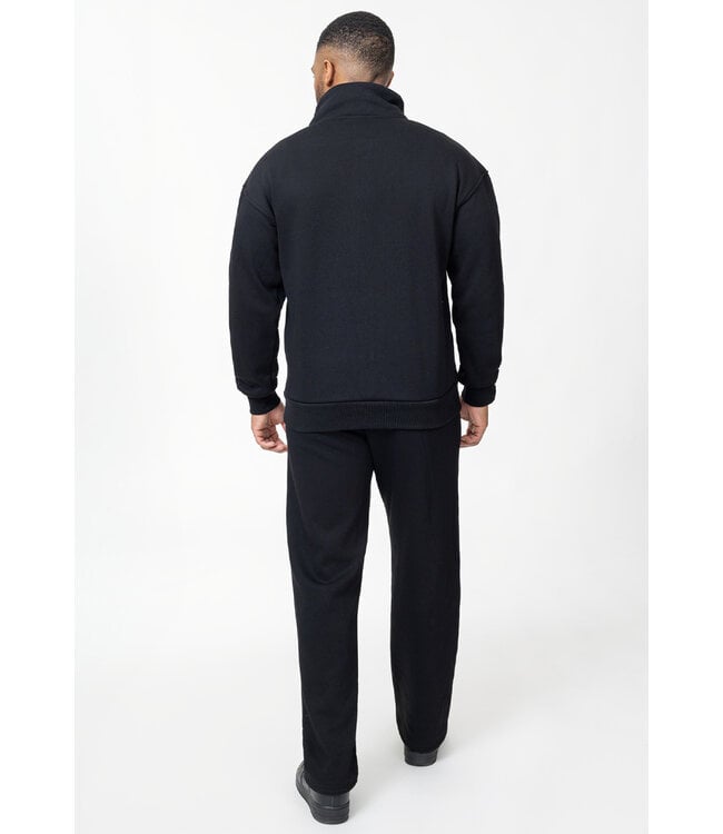 Zwarte Two Piece Jogging Set met Rechte Jogger