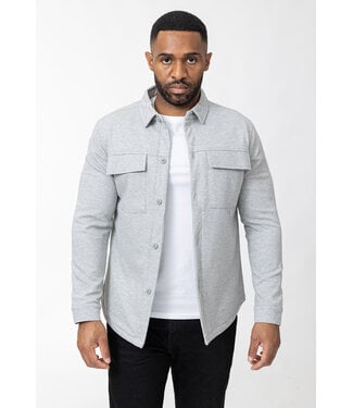 Lichtgrijze Gewatteerde Shacket