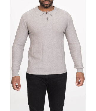 Grijze Trui met Halve Rits
