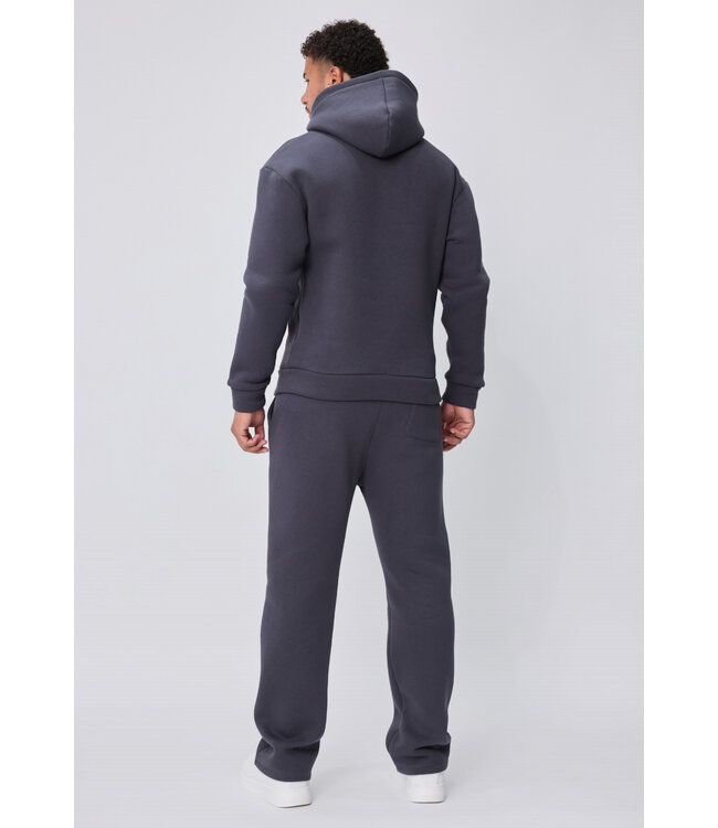 Donkergrijs Heren Huispak met Hoodie en Joggingbroek