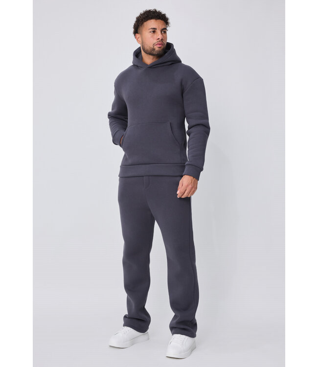 Donkergrijs Heren Huispak met Hoodie en Joggingbroek
