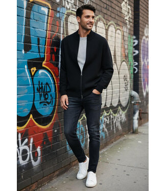 Zwart Vest met Ritssluiting