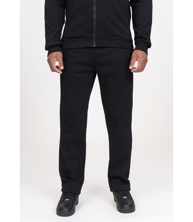 Zwart Heren Huispak met Ritssweater en Rechte Broek