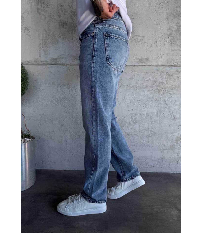 Blauwe Straight Fit Jeans