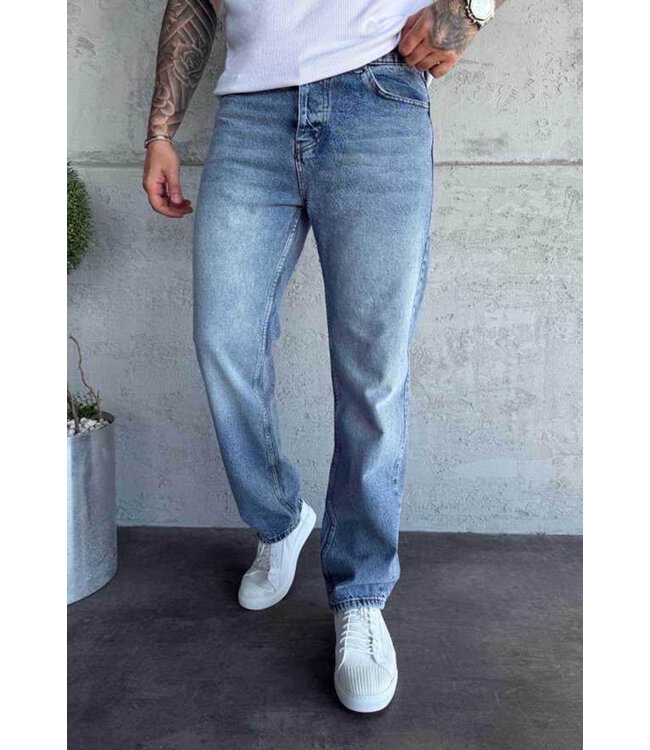 Blauwe Straight Fit Jeans