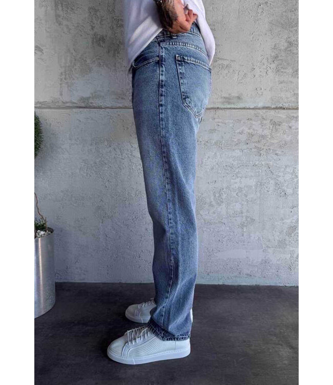 Blauwe Straight Fit Jeans