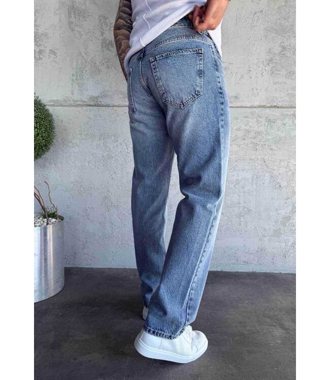 Blauwe Straight Fit Jeans