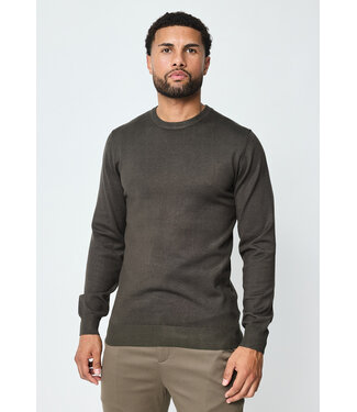 Donkergroene Fijngebreide Trui