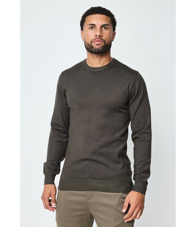 Donkergroene Fijngebreide Trui