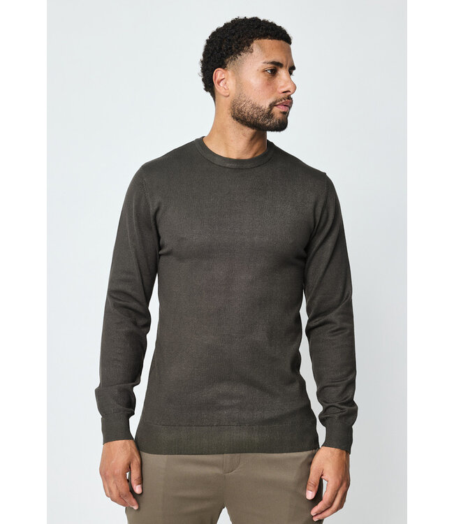 Donkergroene Fijngebreide Trui