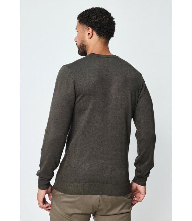 Donkergroene Fijngebreide Trui