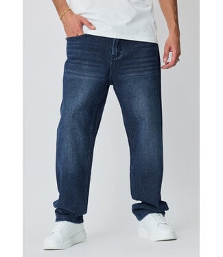 Donkerblauwe Straight Fit Jeans