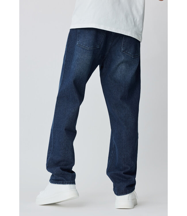 Donkerblauwe Straight Fit Jeans
