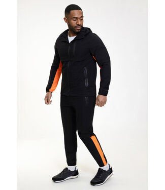 Zwarte Tracksuit met Oranje Details