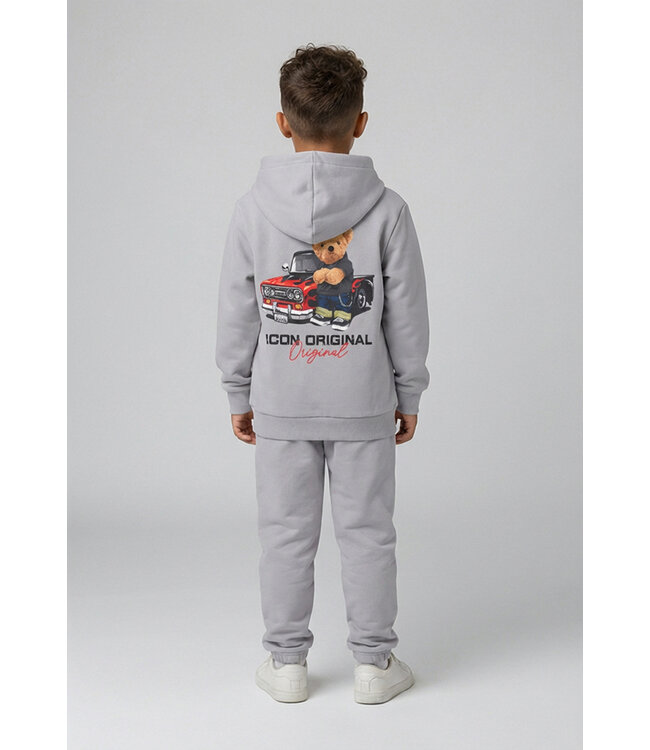 Grijs Kinder Joggingpak met Hoodie