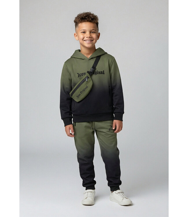 Groen Zwart Jongens Trainingspak