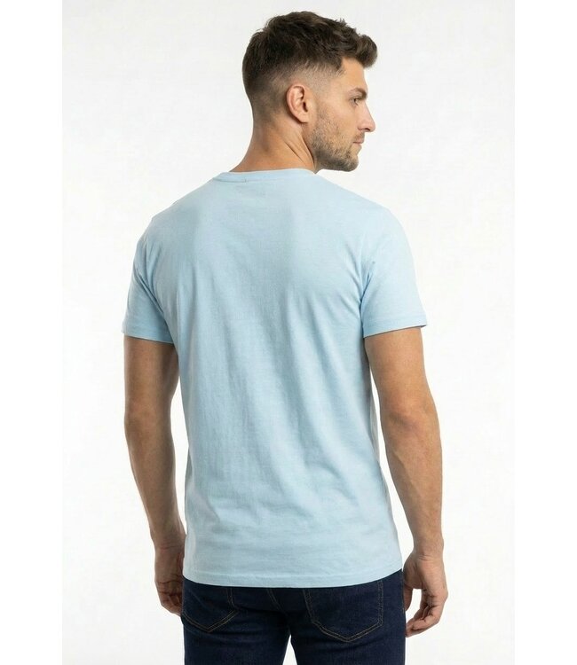 Muscle Fit Heren T-shirt in Lichtblauw