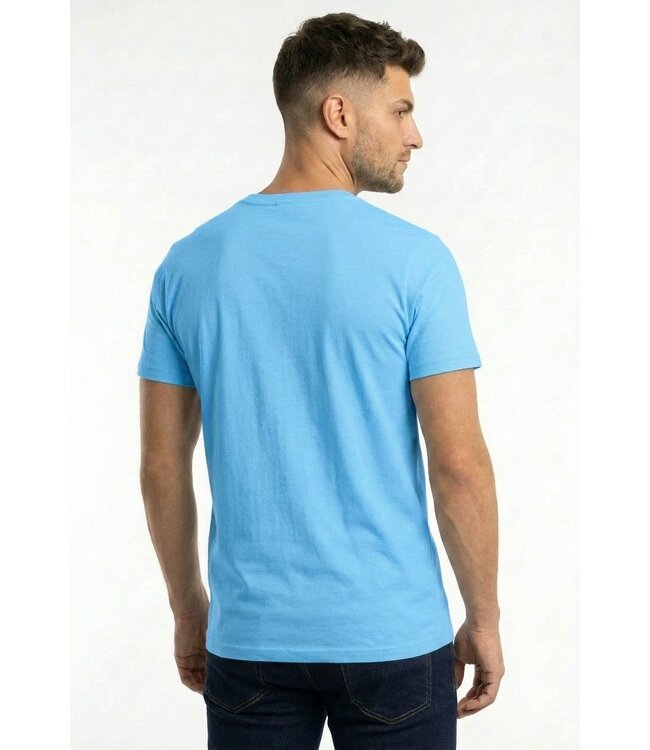 Muscle Fit Heren T-shirt in Blauw