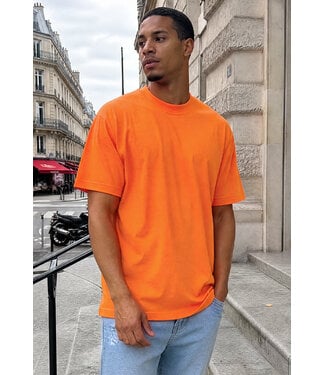 Oranje Effen Mannen T-Shirt