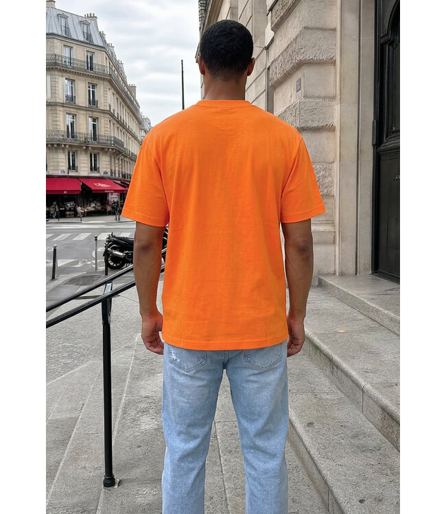 Oranje Effen Mannen T-Shirt