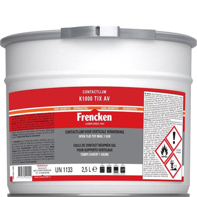 Frencken Adhésif de contact K1000 TIX AV