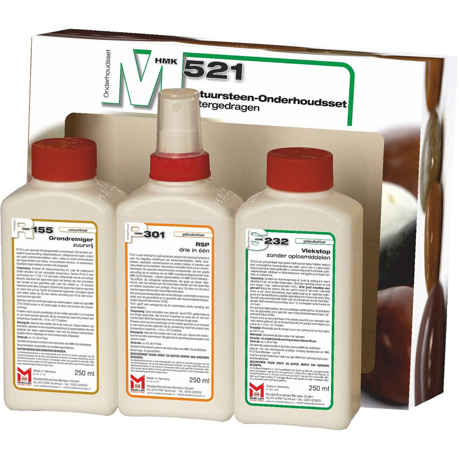 HMK M521 Natuursteen-Onderhoudsset watergedragen