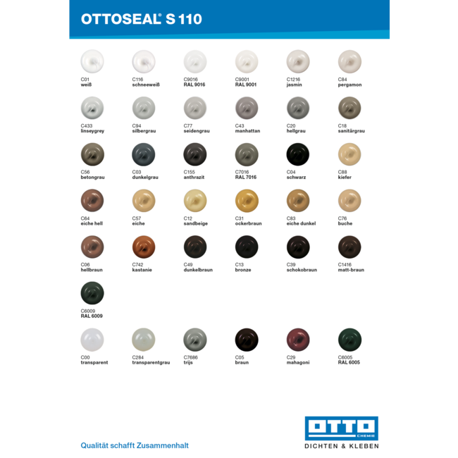 Sachet en aluminium Ottoseal S110 de 400 ml