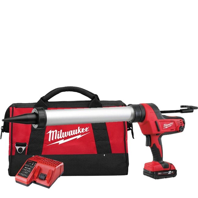 Milwaukee C18 PCG/600A-201B 600ml 18v accu kitspuit set