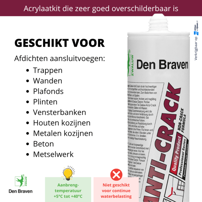 Zwaluw Acryl Anti-Crack 310ml