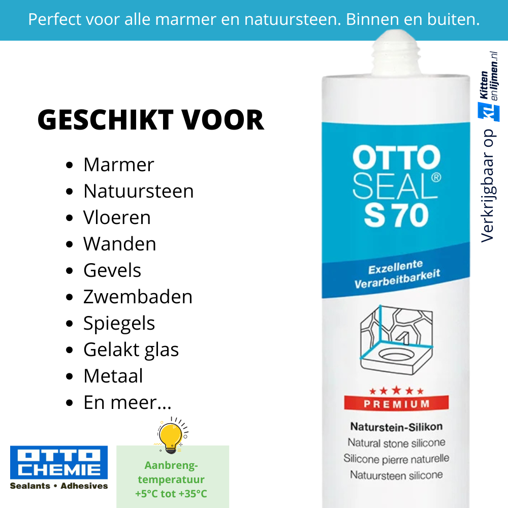 Ottoseal S 70 - Silicone Premium Per Pietre Naturali - Otto Chemie - Gelsomino Opaco - Foto 7