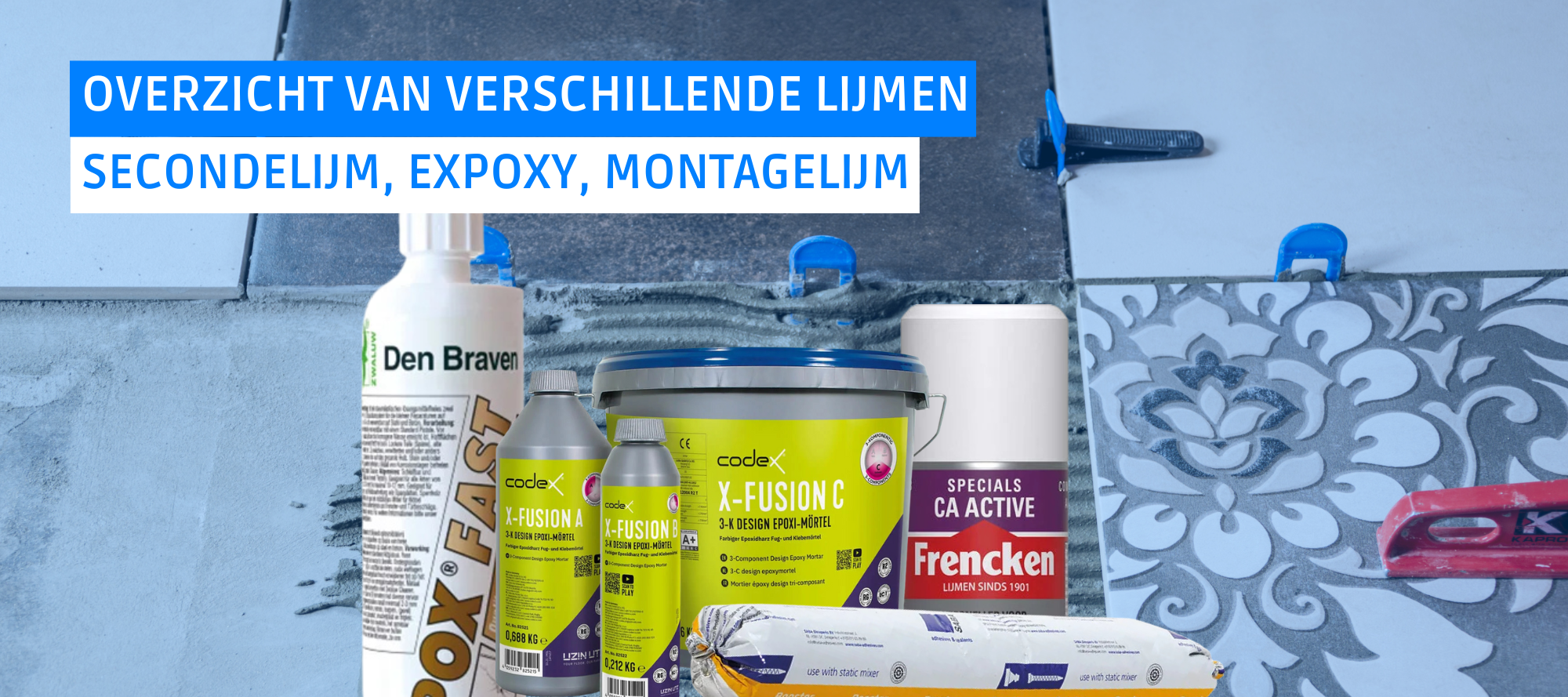 Verschillende keramieklijmen