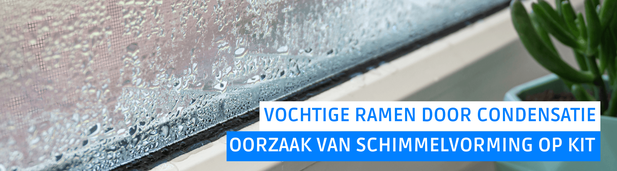 Schimmelvorming op kitranden rondom ramen