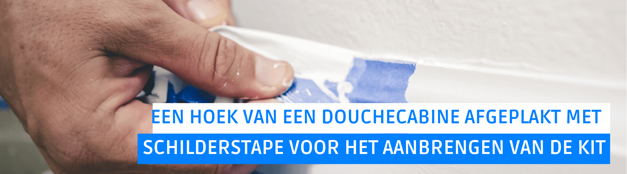 Afplakken van de douchecabine met schilderstape