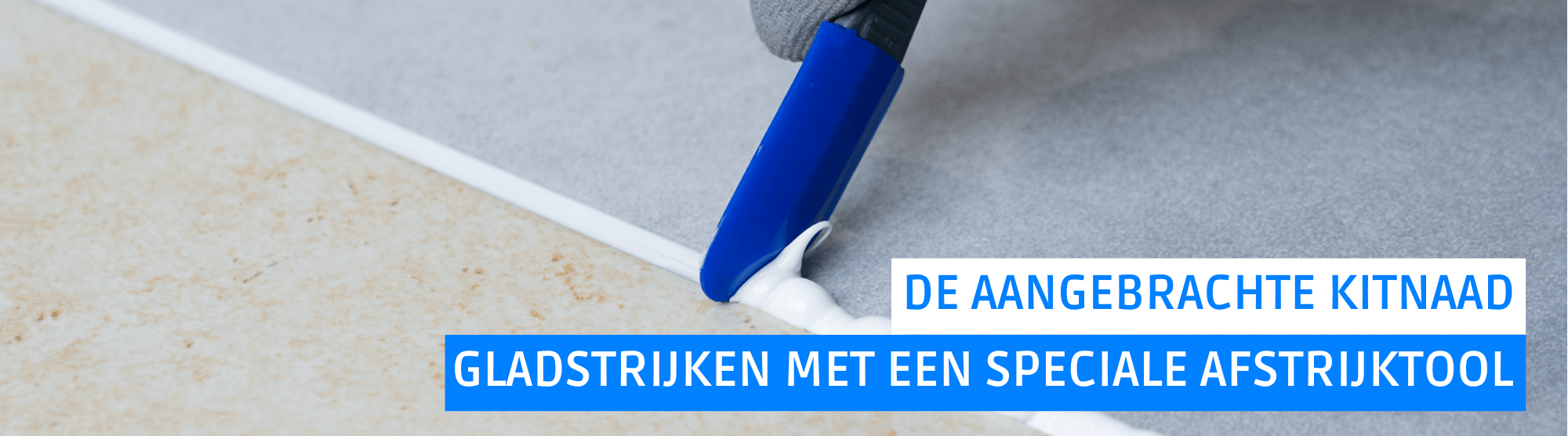 Een kitvoeg afstrijken met een afstrijktool