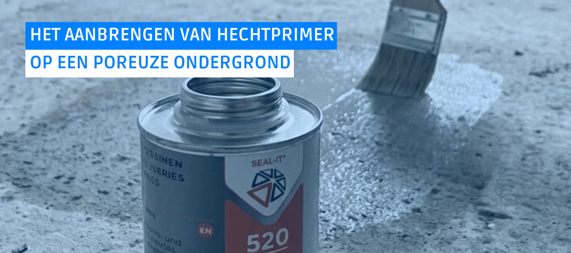 Instructie voor het aanbrengen van hechtprimer met een kwast op een poreuze ondergrond.