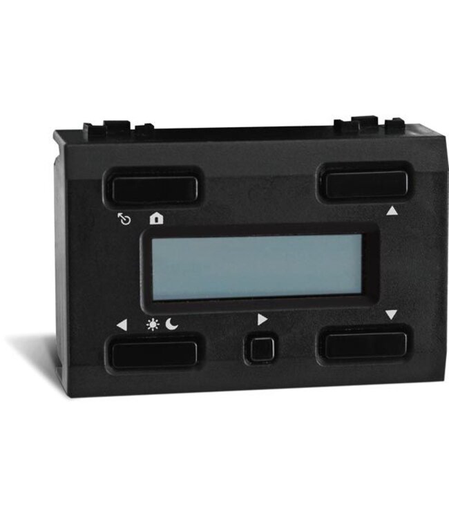 Velbus Velbus Zwarte lcd-temperatuurcontroller met tijdsbackup