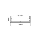 Unibright LED strip Alu profiel M-Line, extra low