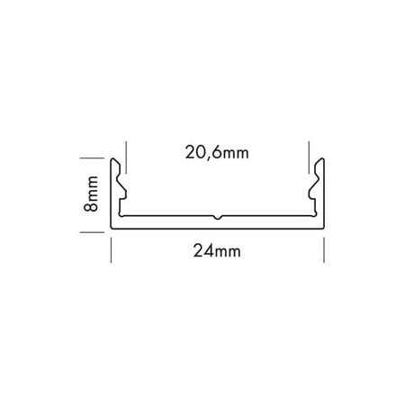 Unibright LED strip Alu profiel M-Line, extra low