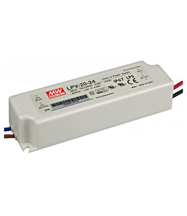 Meanwell LED Driver IP67 24V - 20Watt