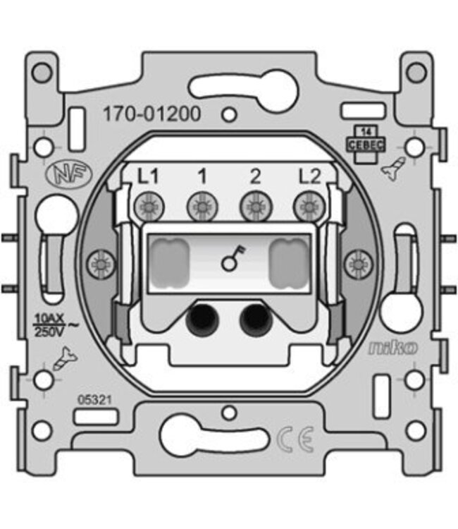 Niko Dubbelpolige schakelaar 170-01200