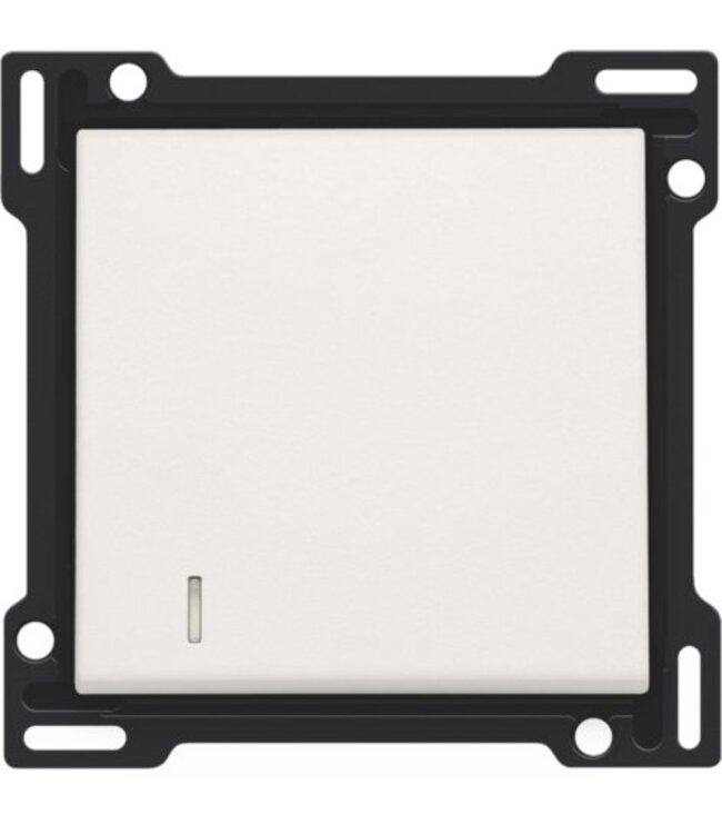 Niko afwerkingsset met lens enkele toets, witte afwerking