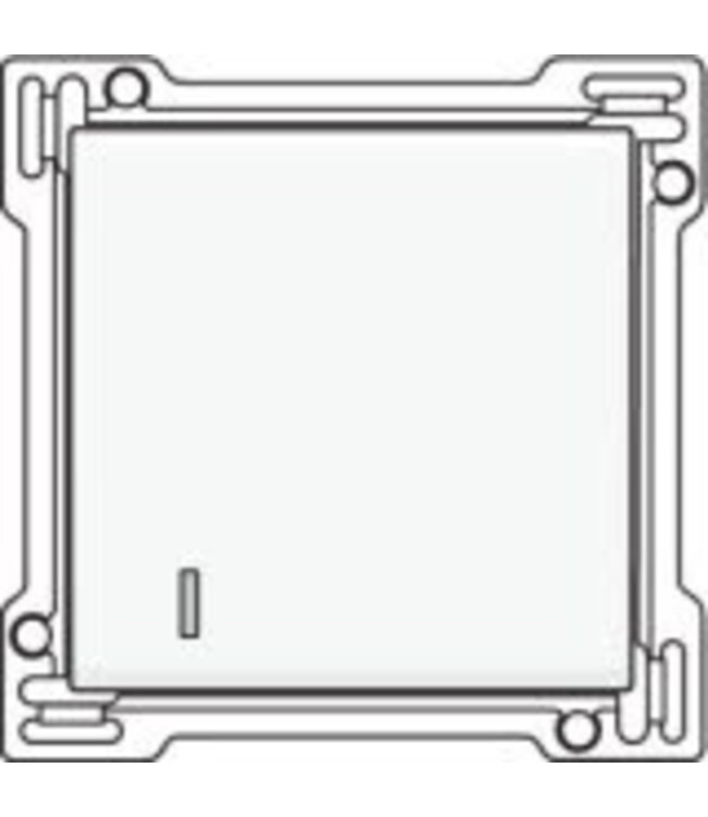 Niko afwerkingsset met lens enkele toets, witte afwerking